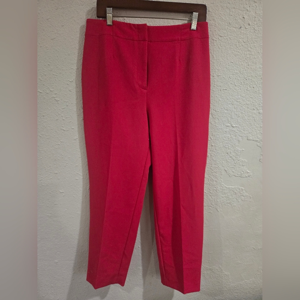 Ann Taylor LOFT The Slim High Rise Pants, Red,  Size 10